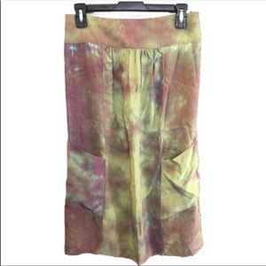 ANTHROPOLOGY GRAHAM & SPENCER 100% SILK BOHO SKIRT